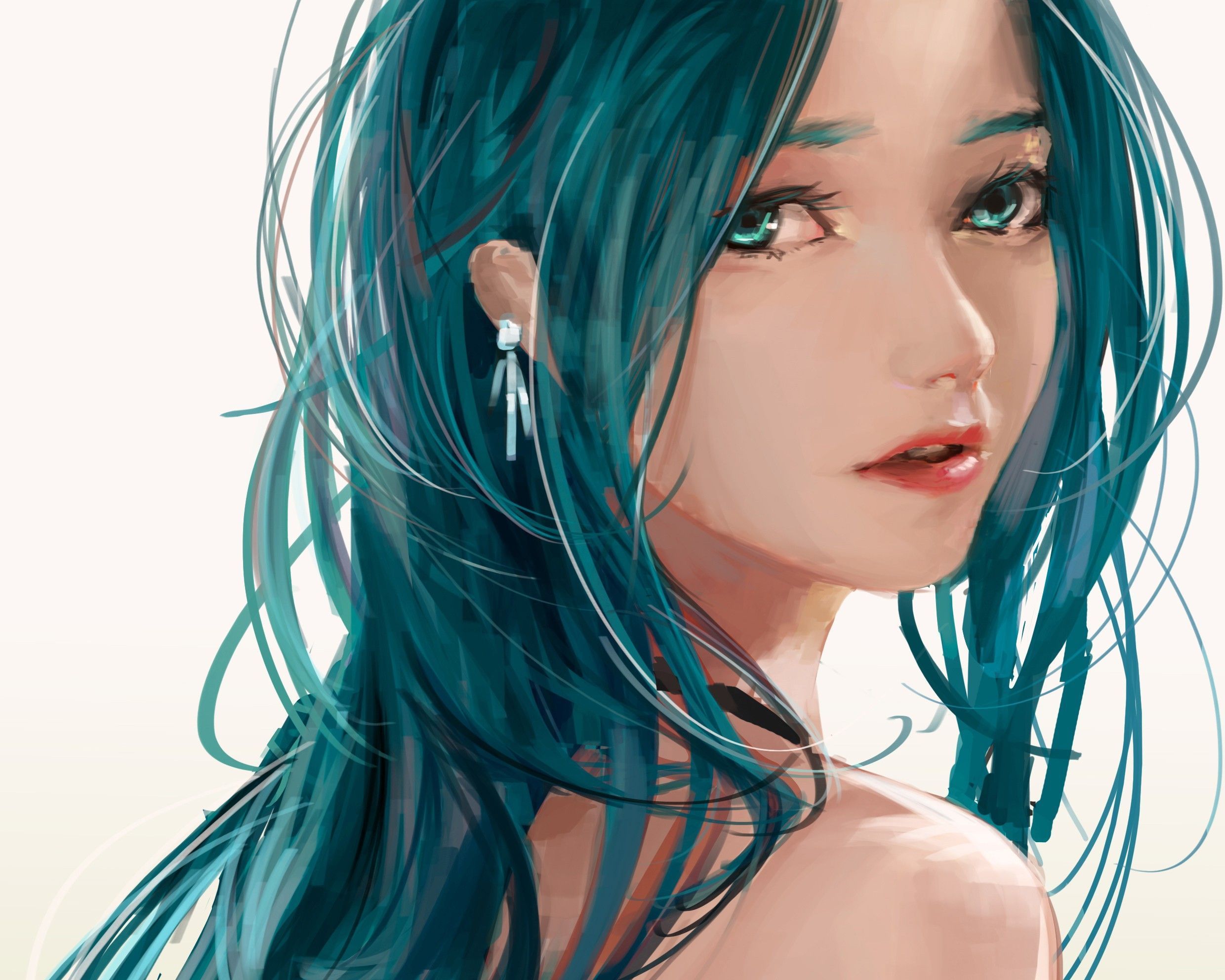 1. "Teal Hair Girl with Blue Eyes" by @hairbykaseyoh - wide 3